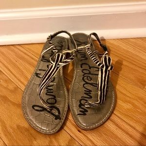 Sam Edelman Gi Gi Gladiator Sandals Zebra Print
